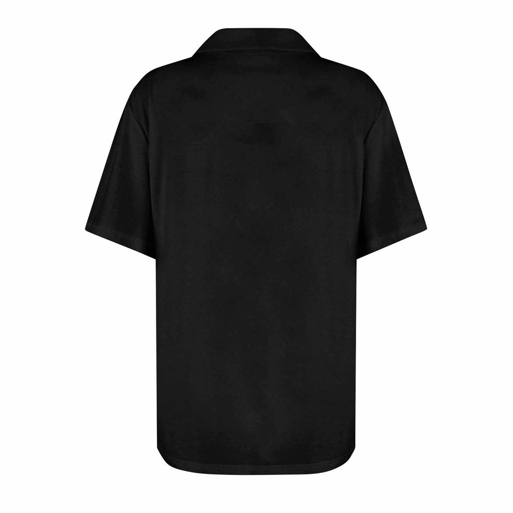 Женские футболки с коротким рукавом, плиссированные, с V-образным вырезом, однотонные, с воротником, летние топы, модные, деловые, повседневные, для работы