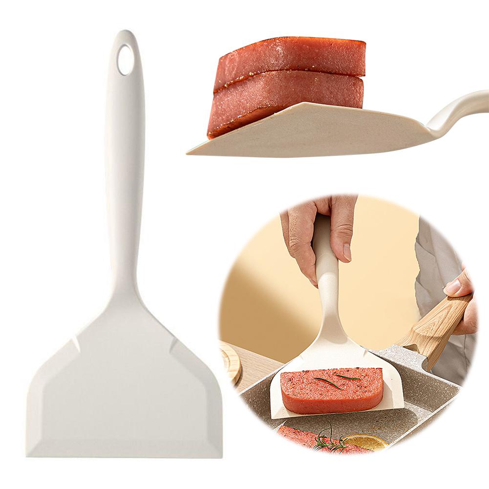 Silicone Pancake Spatula Heat-Resistant Wide Flat Turner Steak Fried Shovel for Nonstick Cookware Egg Cookie Omelette