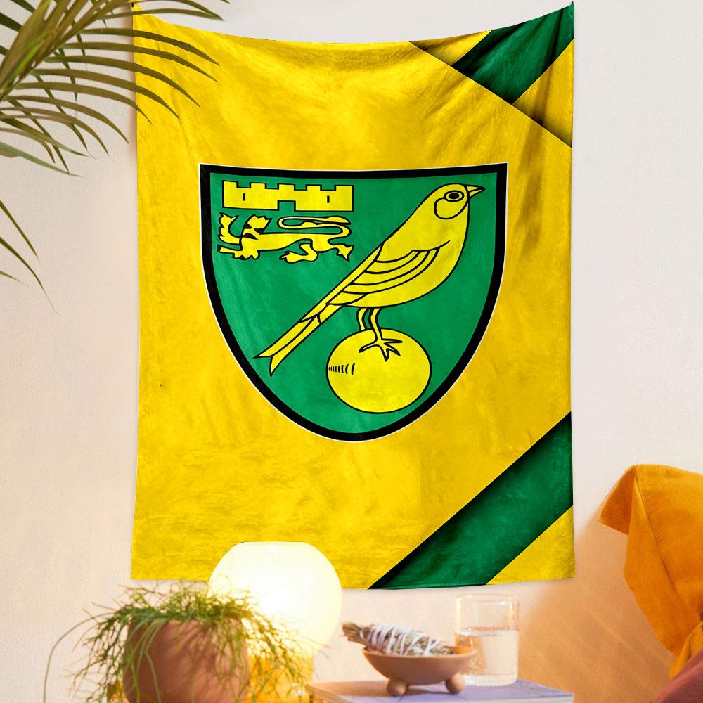 "Yellow Bird on Green Shield Design" Patterned Tapestry Decorative Wall Hanging, Home Bedroom Living Room Decor
