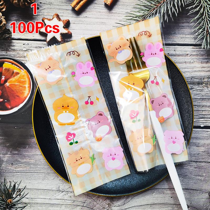 100 шт. пищевые пакеты для мороженого одноразовые пластиковые защитные чехлы для хранения мороженого с рисунком мешок для упаковки мороженого своими руками