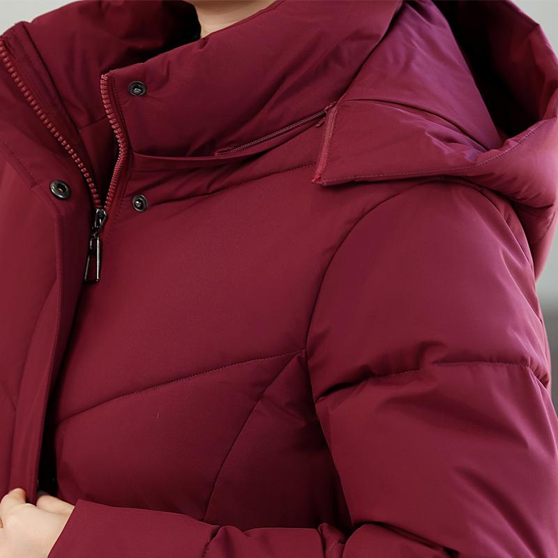 Plus Size Women's Parkas Winter Warm Jackets Hooded Elegant Loose Thick Outerwear Middle Age Women's Coats