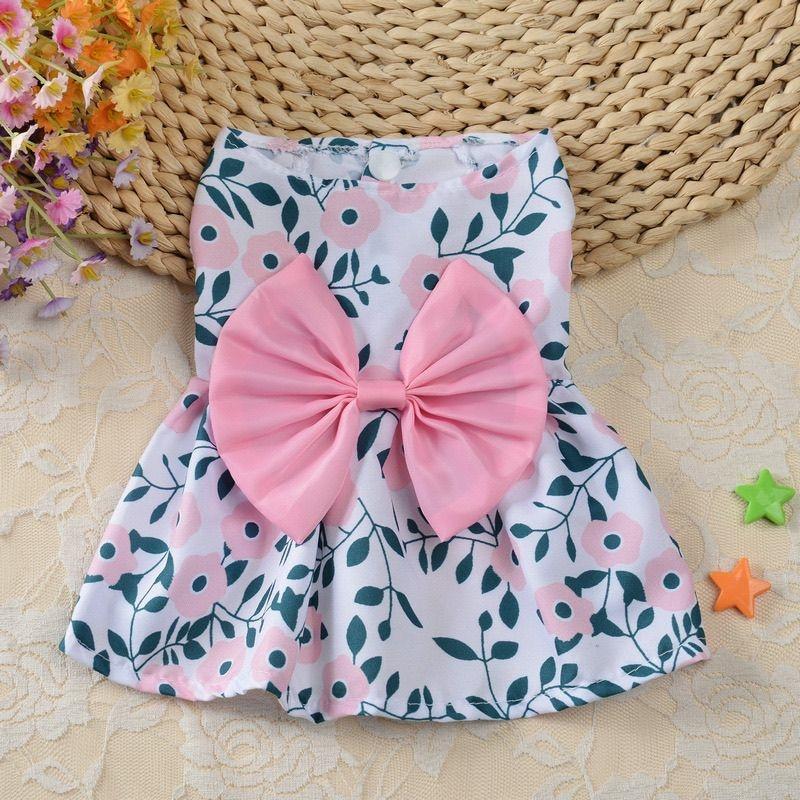 Spring Dog Princess Dress Kitten Pet Skirt Cute Dog‘s Summer Dress Bow Lace for Small Medium Puppy Poodle Chihuahua2