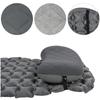 Inflatable Travel Pillow with Washable Fabric Cover - Adjustable, Foldable, Portable, and Lumbar Support for Outdoor Use.