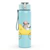 1PC Mouse In Cheese Cart Cartoon Print 750ml Color Plastic Sports Water Bottle Leakproof Flip Straw Lid Suitable for Sports Office Home Use