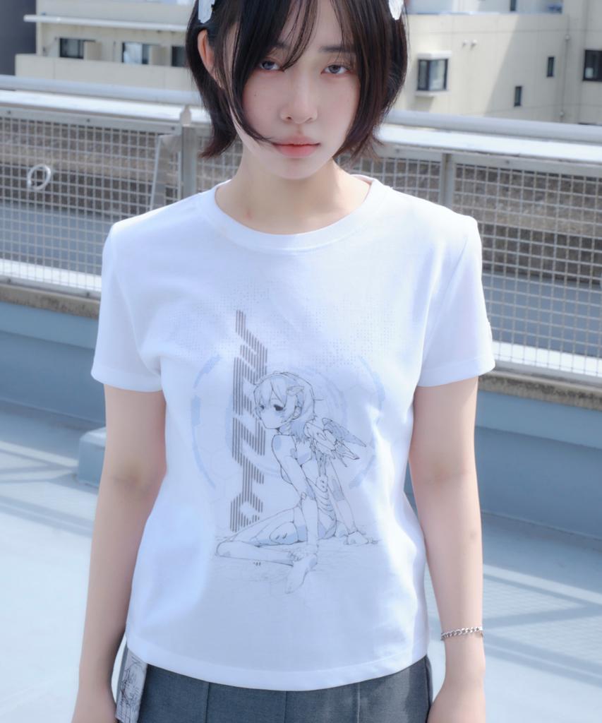 Miyuki Miyu Kiel Wing Футболка Белая (Стройное)