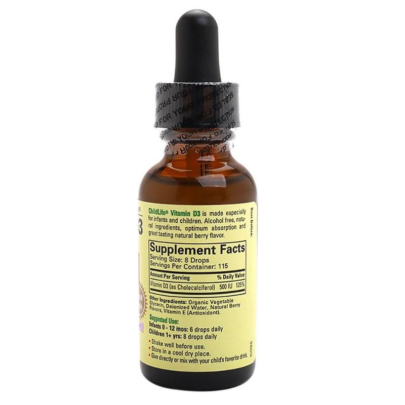 Childlife Детский витамин D3 Натуральный ягодный вкус, 30 мл, 1 шт.