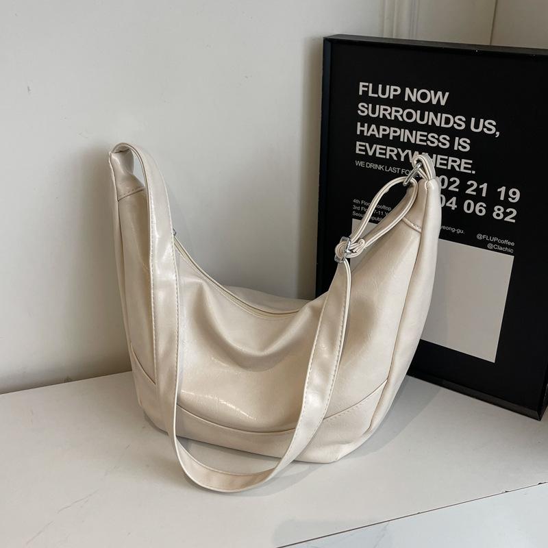 Простая сумка большой вместимости женская 2025 новая модная универсальная повседневная сумка через плечо студенческая сумка-мессенджер для поездок на работу сумка-тоут