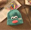 Милая смешная вязаная шапка-лягушка женская осенне-зимняя широкая повязка на голову теплая шапка 2023 новая шапка от холода студенческая