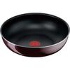 Tefal Stir-fry Pot with Removable Handle, 28 Cm, Deep Wok, for Gas Fire Only, Free of Harmful Substances Such As PFOA, "Ingenio Neo Vintage Bordeaux I