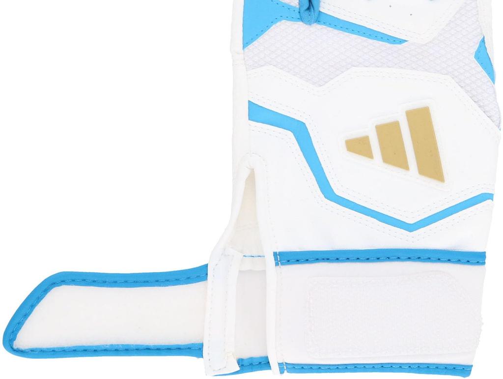 adidas Baseball Batting Size Blue LBG404 Gloves, 41, Basic, White/Sky (1122), Large,