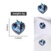 Adorable Cartoon Character Brooch Featuring Heart Shape And Blue Flame Aesthetic