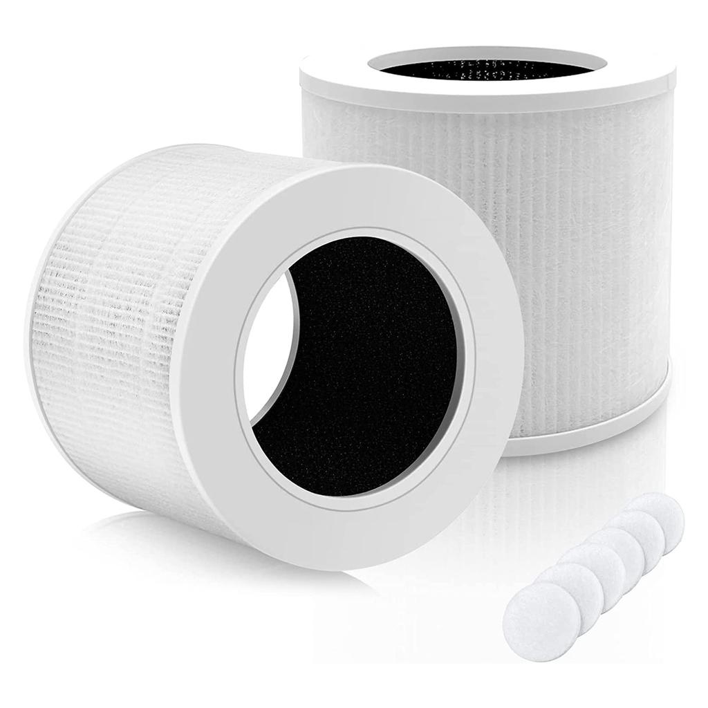 Replacement Air Purifier Filter Suitable for LEVOIT-Core Mini/Mini-RF HEPA 360-Degree Activated Carbon Filtration 2 Pack