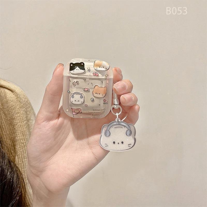 Мультяшный милый кот для чехла наушников AirPods 1/1/1/1 поколения Pro/Pro1 Чехол для наушников Apple