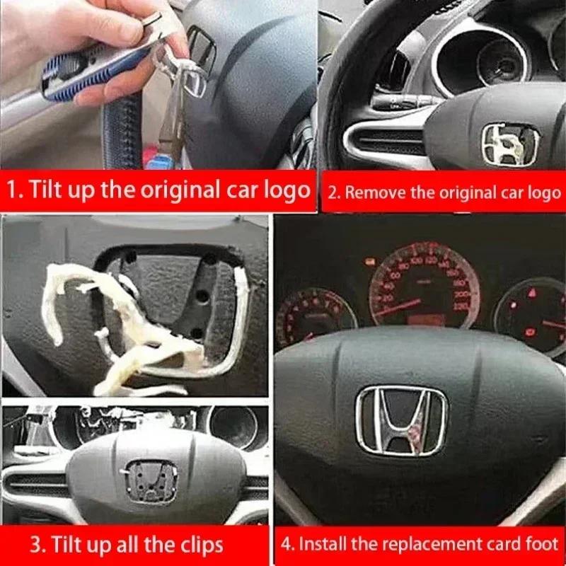 Для Honda Civic Accord CRV HRV Fit Jazz City Odyssey Jade Vezel NSX Inspire 50/53 мм Центральный логотип рулевого колеса автомобиля Эмблема Значок