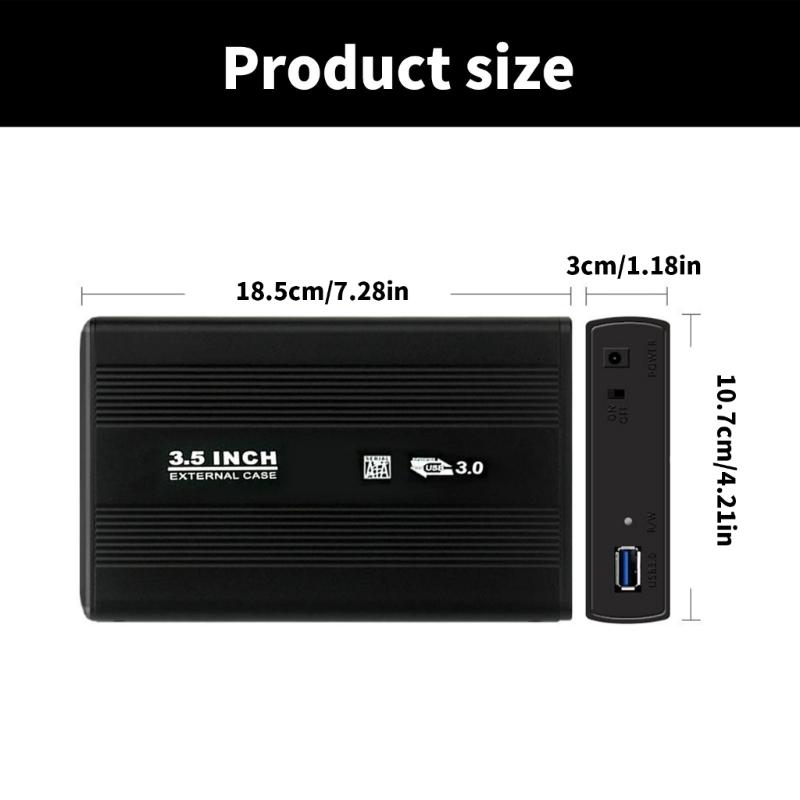 Алюминиевый корпус для 3,5-дюймового жесткого диска с поддержкой USB3.0 для простой установки и путешествий