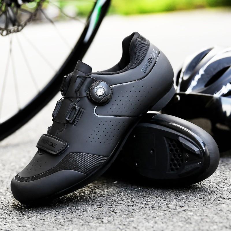 Mens Cycling Shoes Professional Road MTB Bike Hard Sole Breathable Non-Cleat Clipless Options