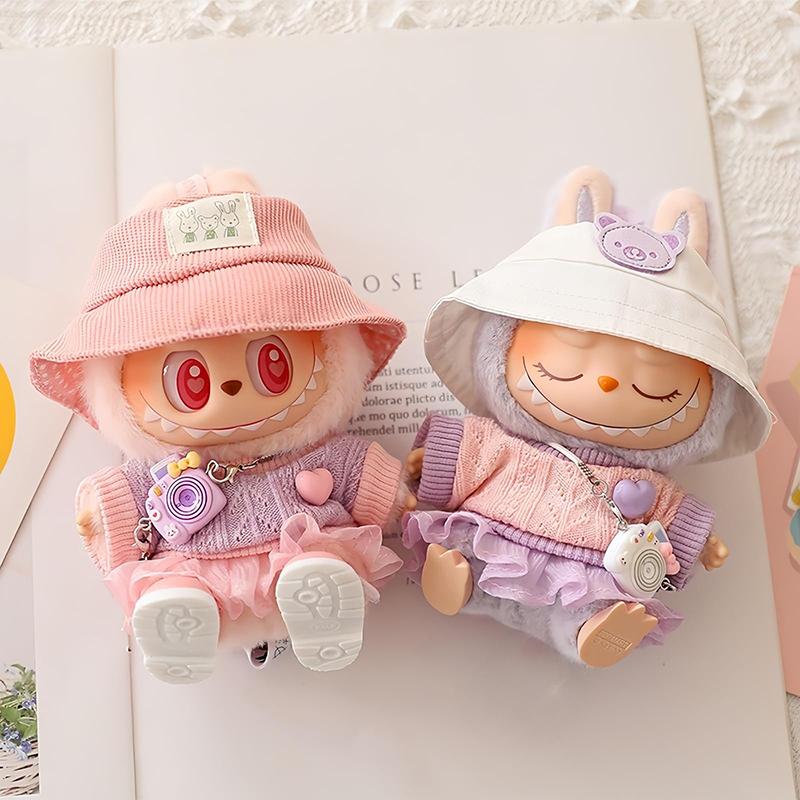 5 предметов одежды для кукол Лабубу, аксессуары, стильный комплект одежды Kawaii, подходящий для кукол Лабубу ростом 15–17 см, комплект одежды для кукол
