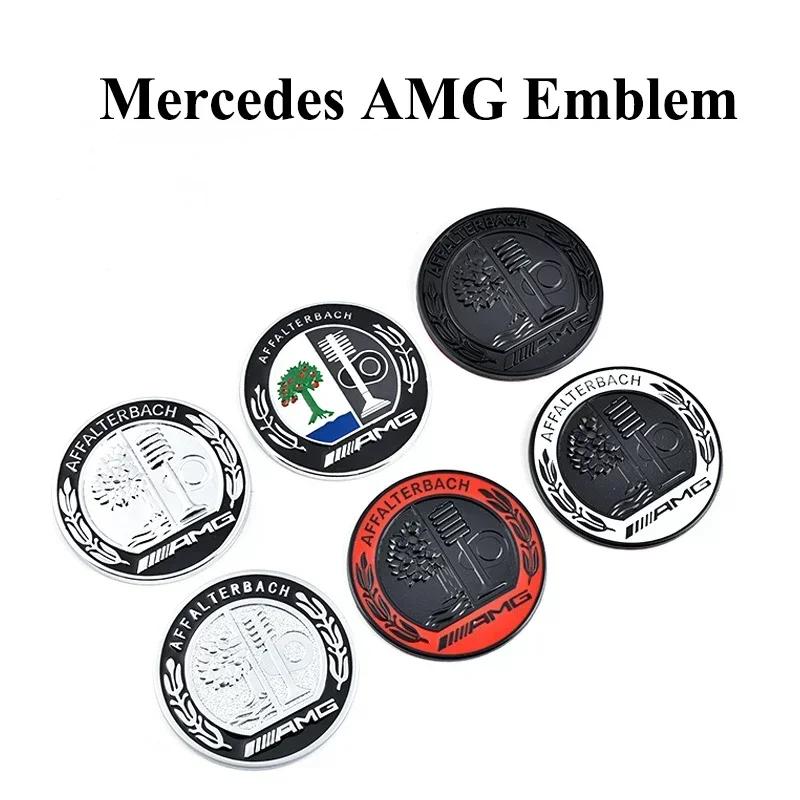 UMEG7 45mm 56mm 65mm 3D Metal Logo Apple Tree AMG Emblem Car Rear Side C Pillar Badge for Mercedes Benz A C E GLA GLC GLE GLS Sticker