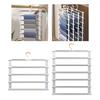 Multi Layer Foldable Clothes Hanger with Clamps Space Saving Multi Tiered Metal Folding Trouser Holder Rack with Clip