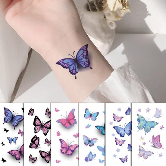 10Pcs Fake Body Tattoo Beautiful Waterproof Creative Adorable Lovely Body Art 3D Effect Cute Butterfly Tattoo Stickers for Christmas