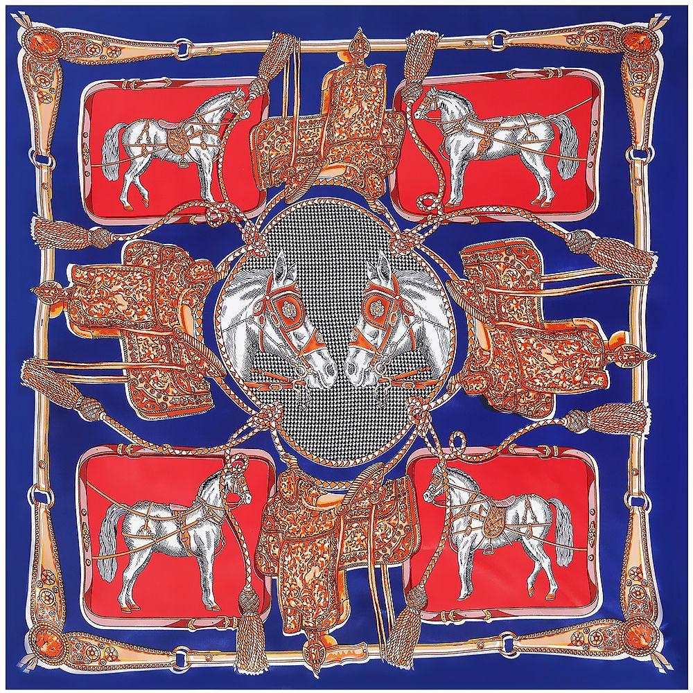 Luxury Four Leaf Clover Flower Headband Hijab Bandana Women Satin Silk Scarf Shawl Foulards Femme Square Scarves Wraps 90*90CM