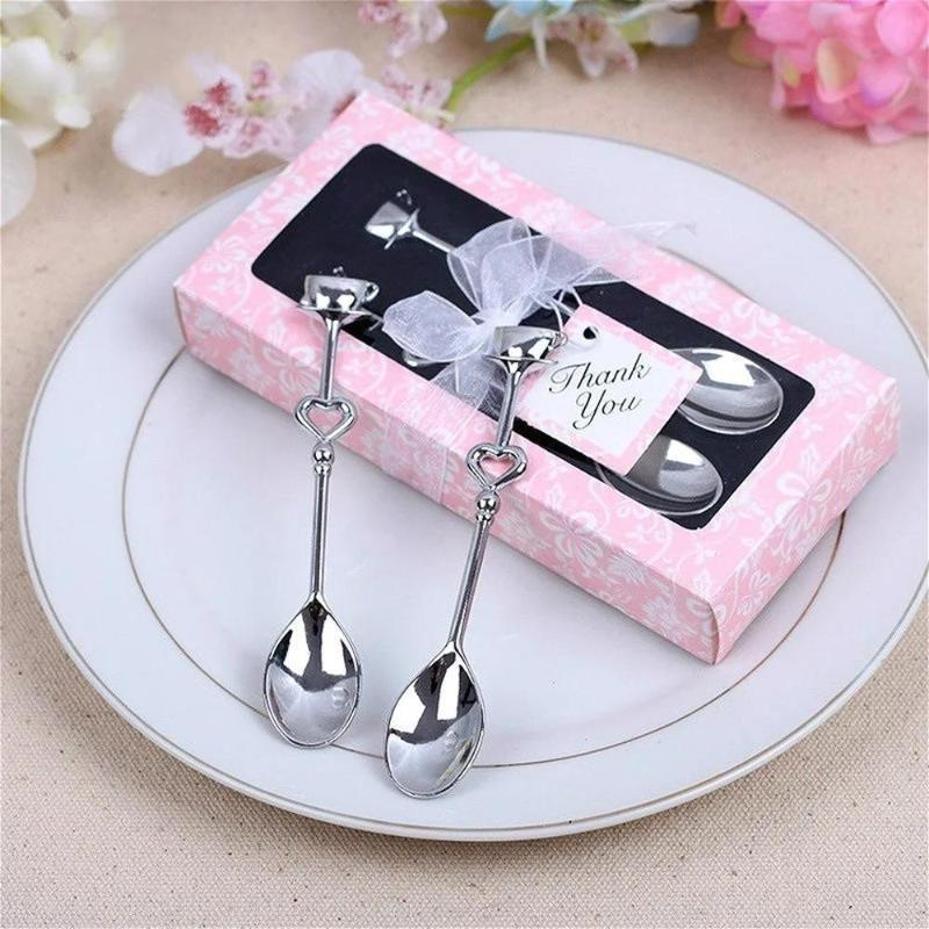 2 Pcs Couple Coffee Spoon Wedding Favors And Gifts Wedding Gifts For Guests Wedding Souvenirs Event & Party Supplies Wholesale