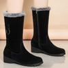 Fashion 2025 New Women's Boots Fashion Mid-calf Boots Plush Warm Snow Boot Wedge Platform Boots for Women Winter Cotton Boot Botas Mujer