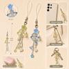 Transparent Phone Charm Star Flower Bead Phone Charm Pendant Mobile Phone Chain  Bag Accessories