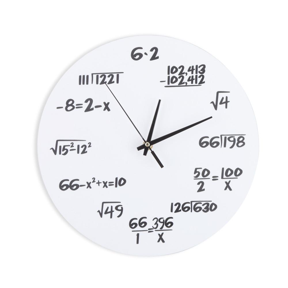 White No Tick Indoor Wall Timepiece Home Room Mounted Pointer Clock  Kitchen Interior Ornament