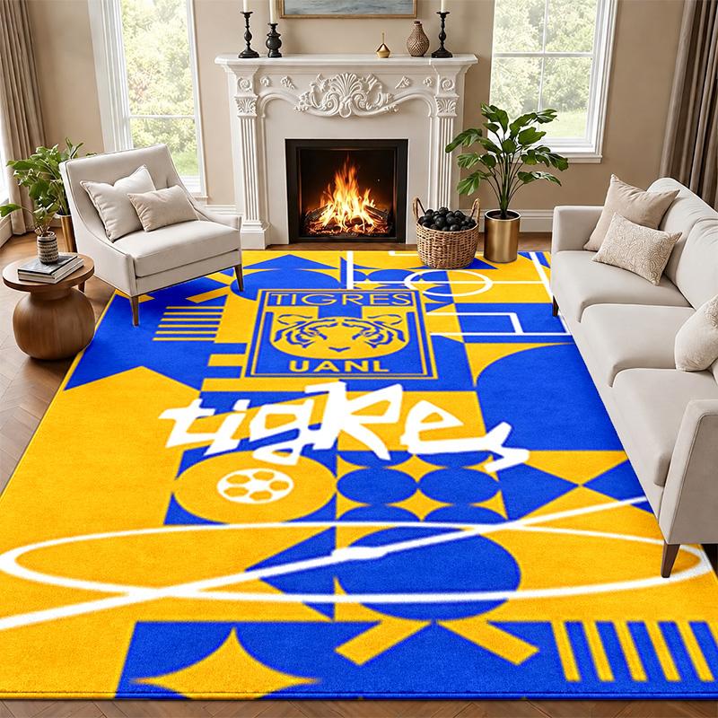Club Tigres UANL Carpet Door Mat for Living Room or Bedroom Protective Mat Under Chair Office Decoration Christmas Gift Birthday Present