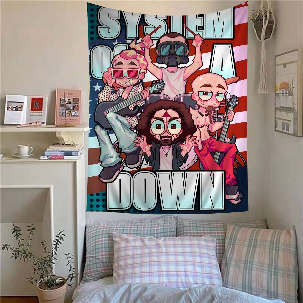 Группа System of a Down Хиппи Настенные Гобелены Богемные Настенные Гобелены Мандала INS Домашний Декор