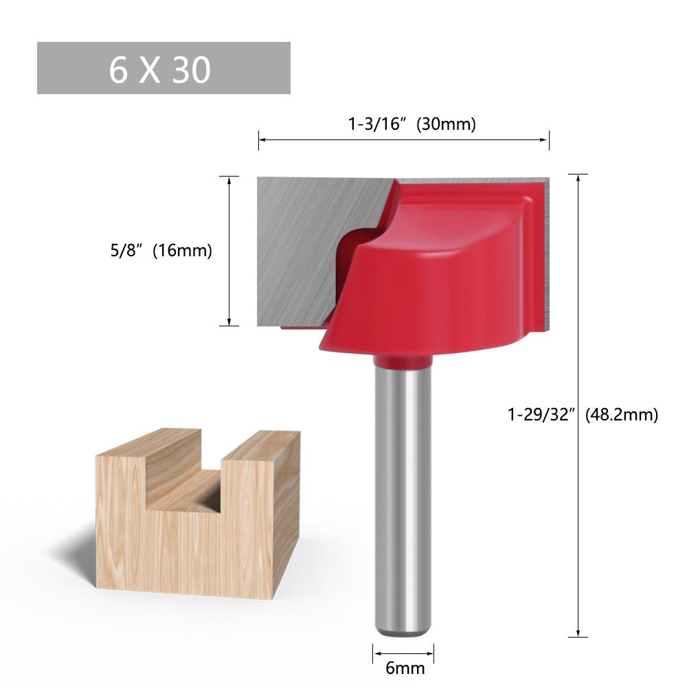 Набор фрез из вольфрамовой стали с плоским дном для ЧПУ-фрезера для деревообработки, 6 типов