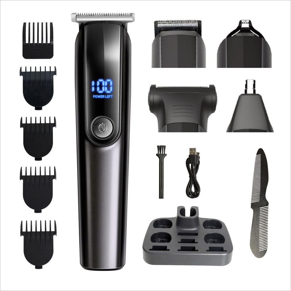 6-in-1 Waterproof Beard Trimmer for Men - Cordless Hair Clippers, Precision Groomer, Nose Hair Trimmer, Body Shaver