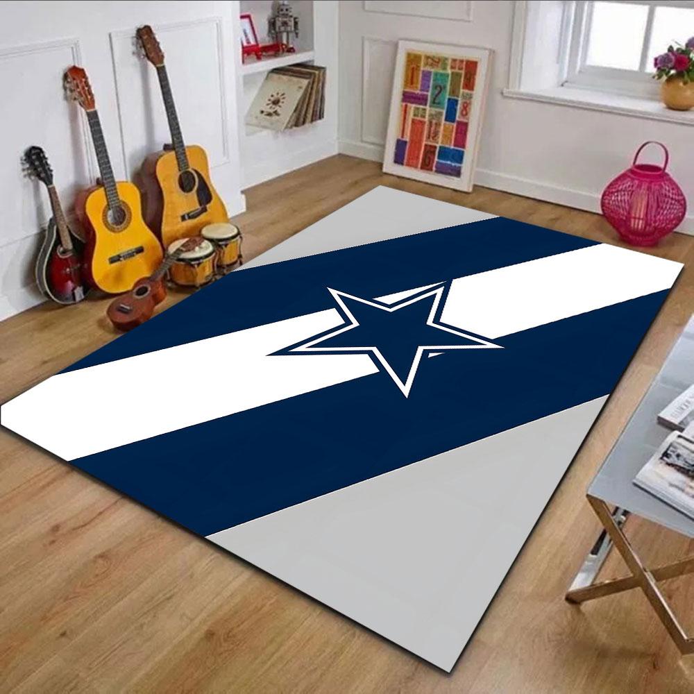 Blue Star Striped Carpet Design Patterned carpet, non slip mat suitable for living room and bedroom sofas