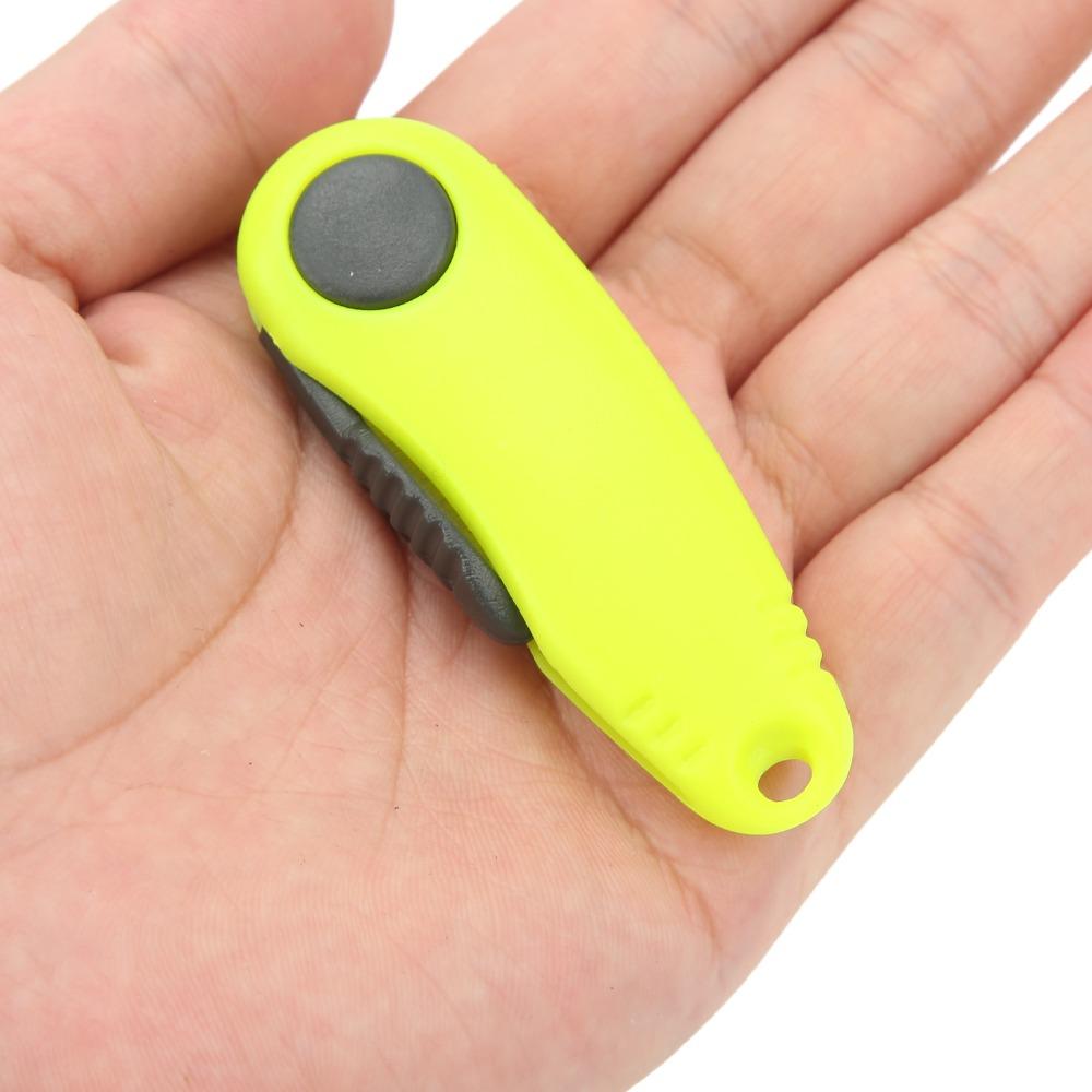 ABS Mini Badminton Line Scissors Carbon Steel Folding Shrimp Shaped Scissors Fluorescent Yellow Orange Line Cutter