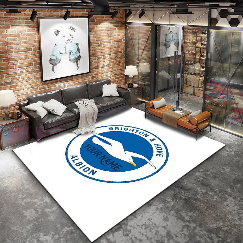 Brighton Hove Albion Custom Name Carpet Rug For Living Room Bedroom Home Sofa Decoration Kids Play Nonslip Floor Mat