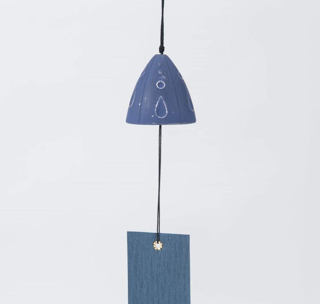 Iwachu Wind x Nambu 27168 Chime, "Yudachi" (Downpowder) Pattern, Silver/Purple, 5cm (H)5cm, Ironware,