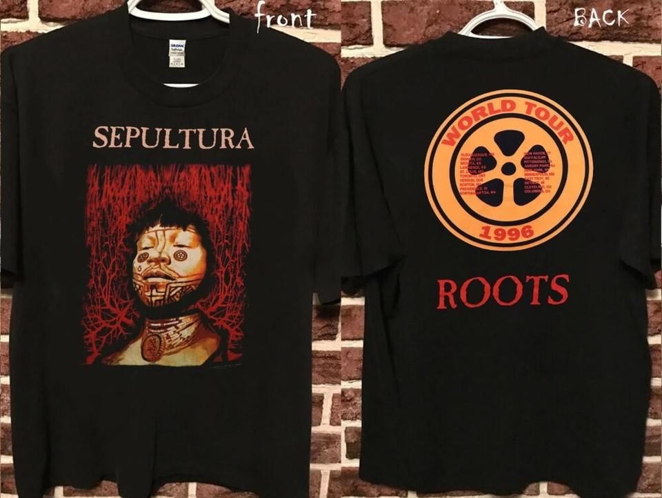 Винтажная футболка Sepultura Roots World Tour 1996 года Футболка Sepultura Sepultura T