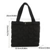 Solid Color Padded Tote Bag Heart Shape Puffer Underarm Bag Casual Cloud Handbag  Women