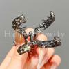 Herbeluemily Hair Clip Ponytail Bijou Rhinestone Accessory Black HM-0080-R02-BK