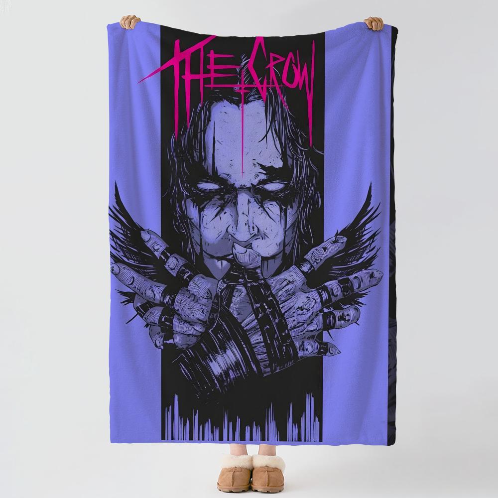 movie T-The Crow-w Throw Thick Comfort Flannel Quilt,Multi-scene Use Indoor Outdoor Daily Nap