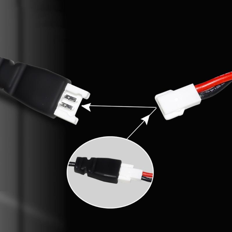 Умное зарядное устройство для литиевых батарей 3,7 В, USB-кабель для зарядки с многоголовым выходом для устройств с дистанционным управлением, Черный