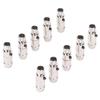 10PCS Protective Shielding 4 Pin Mini XLR Female Connectors  for Monitor Speaker