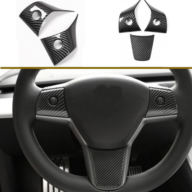 Car-styling Car Steering Wheel Sequin Steering Wheel Decoration Cover Sticker for Tesla Model 3 2018 Car