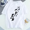 Women Dog Paw Print Short Sleeve Fashion Printed Summer Lady Womens Clothing Tops T-Shirt Shirt Tees Female T Shirt