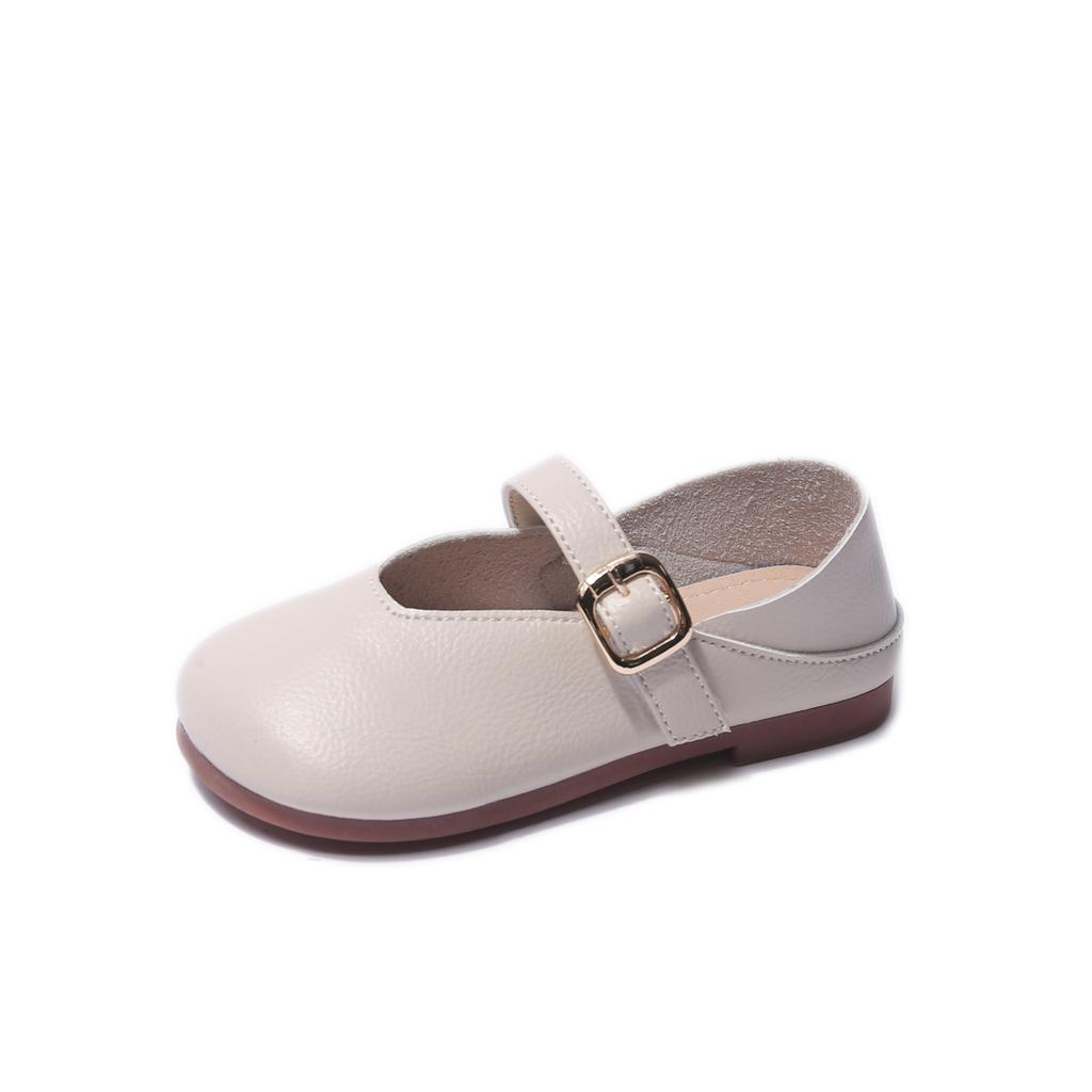 Girls Leather Shoes British Style Children Performance Shoes Simple Soft Sole Kids Flats Princess Shoes Solid Color 2024 New