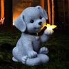 Солнечная статуэтка животного для сада, уличные украшения с солнечными фонарями, уникальные подарки на новоселье, украшения, забавный солнечный сад