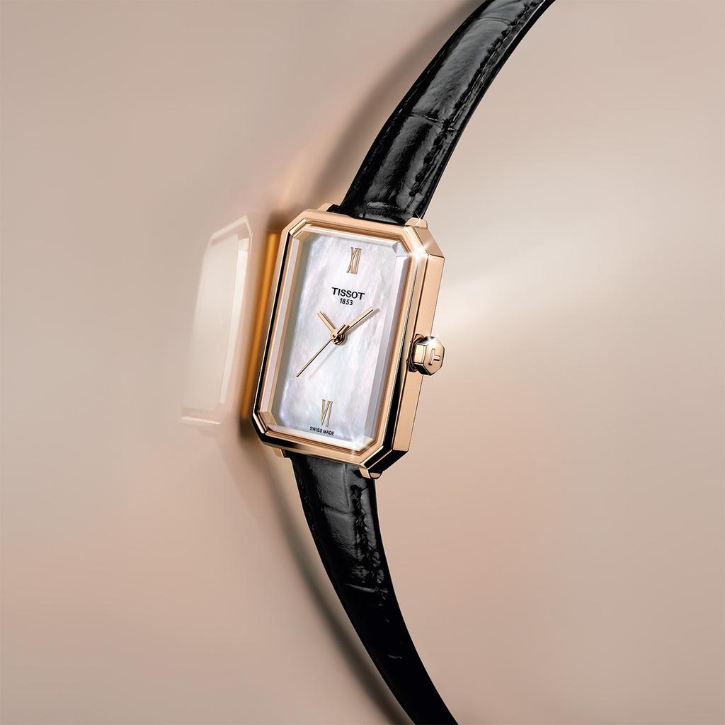 Tissot Кожаный Ремешок циферблат из белого перламутра Мужские Модные Часы T160.110.36.113.00