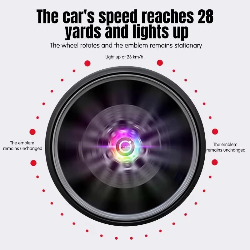 For Volvo Hub Light Car Wheel Caps Light Center Cover Lighting Cap Floating Illumination LED Auto For Volvo XC90 S60 S90 V90 V60
