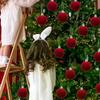 5/10 шт. Бархатные Рождественские Шары Украшения Красные Белые Подвески на Елку DIY Домашняя Вечеринка Рождественское Украшение Новогодние Подарки
